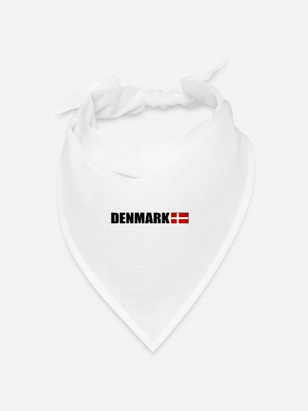 Dänemark - Bandana Dreieckstuch - Weiß