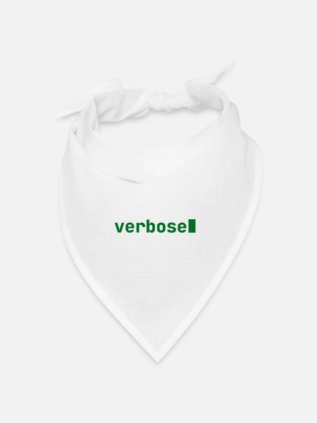 Feeling Verbose | Developer mood | dark - Bandana Dreieckstuch - Weiß