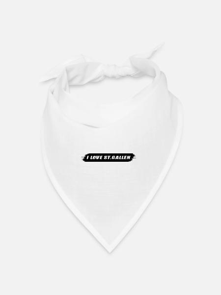 i love St. Gallen | Storm Effekt | Vectorgraphic - Bandana Dreieckstuch - Weiß