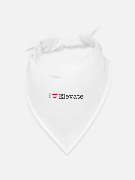I love Elevate - Bandana Dreieckstuch - Weiß