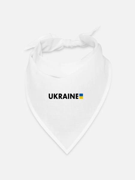 Ukraine - Bandana Dreieckstuch - Weiß