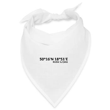 Ruda Śląska Koordinaten - Bandana Dreieckstuch - Weiß - Vorne
