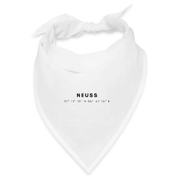 Neuss Koordinaten - Bandana Dreieckstuch - Weiß - Vorne