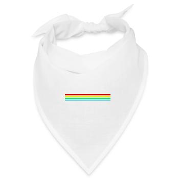 Retro Neonfarbige Friendly Raider - Bandana Dreieckstuch - Weiß - Vorne