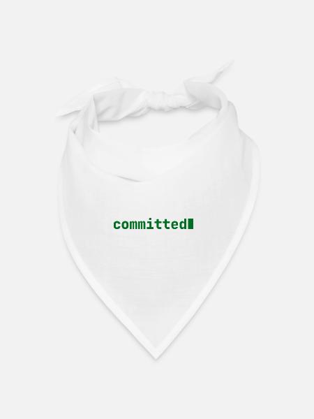Feeling Committed | Developer mood | dark - Bandana Dreieckstuch - Weiß