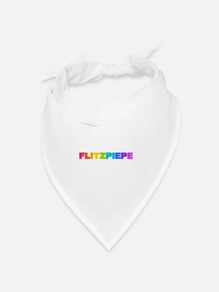 Flitzpiepe - Bandana Dreieckstuch - Weiß