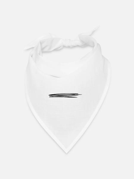 Linien schwungvoll | Vectorgraphic = Change Colors - Bandana Dreieckstuch - Weiß