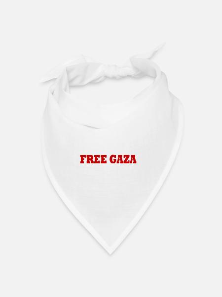 Free gaza - Bandana Dreieckstuch - Weiß