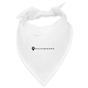 Getafe Koordinaten - Bandana Dreieckstuch - Weiß - Vorne