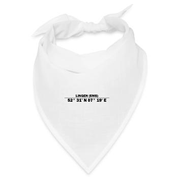 Lingen (Ems) Koordinaten - Bandana Dreieckstuch - Weiß - Vorne