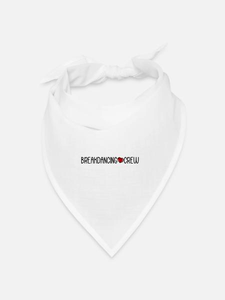 Breakdancing Crew - Bandana Dreieckstuch - Weiß