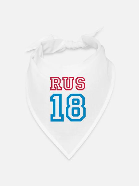 RUSSLAND 2018 - Bandana Dreieckstuch - Weiß