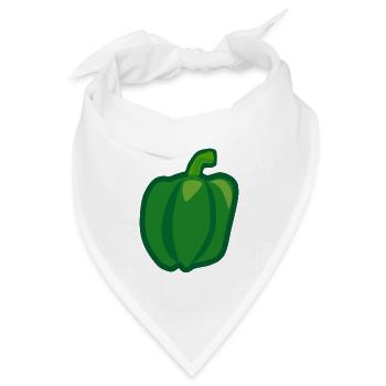 paprika chilli chili pepper citrus veggie gemuese - Bandana Dreieckstuch - Weiß - Vorne