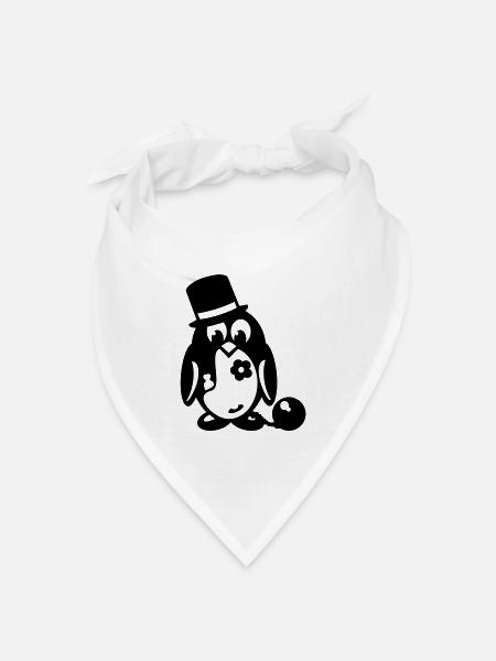 pinguin junggesellenabschied - Bandana Dreieckstuch - Weiß