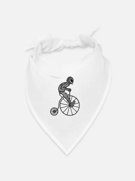 Retro Biker - Bandana Dreieckstuch - Weiß