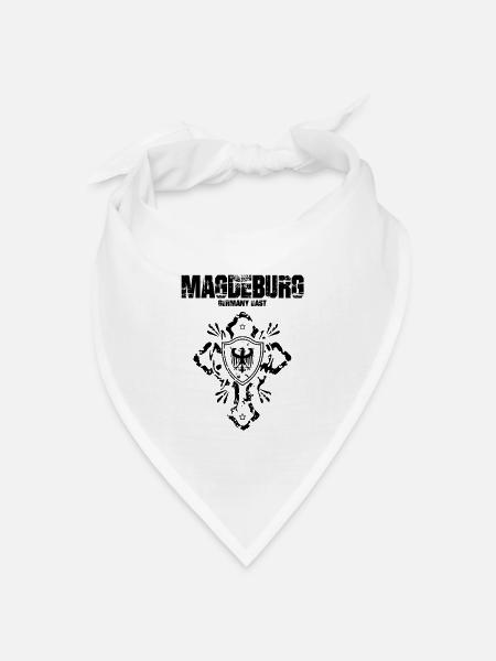 Magdeburg - Bandana Dreieckstuch - Weiß
