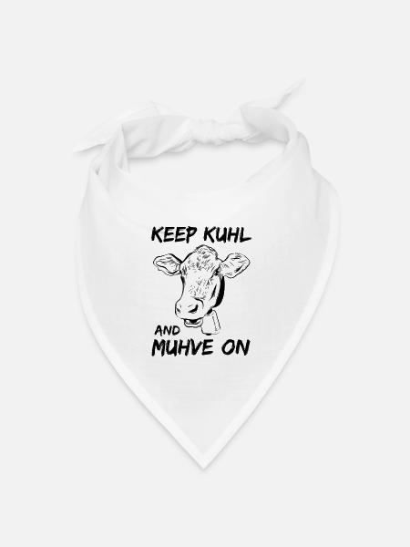 Kuh Kühe - Bandana Dreieckstuch - Weiß