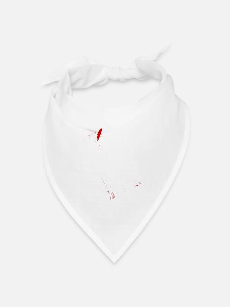 Abstrakte Flecken / Linie / rot / Muster / Natur - Bandana Dreieckstuch - Weiß