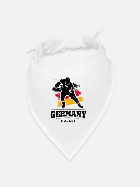 EISHOCKEY GERMANY PINSELSTRICHE - Bandana Dreieckstuch - Weiß