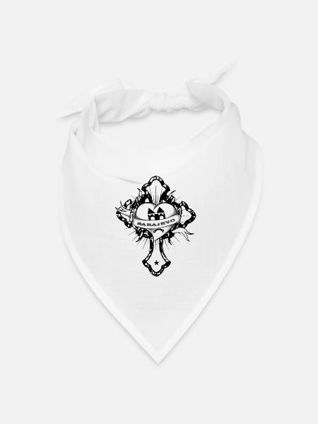 Sarajevo - Bandana Dreieckstuch - Weiß