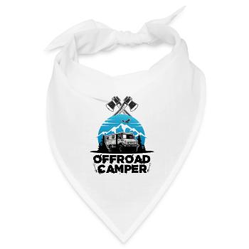 Offroad Camper camping Wohnmobil Reisemobil WoMo - Bandana Dreieckstuch - Weiß - Vorne