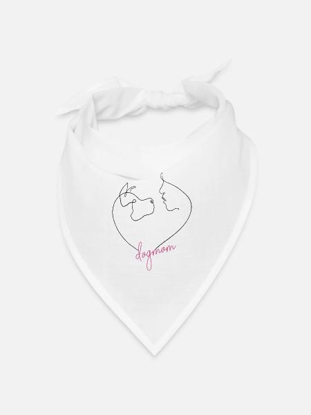 Dog Mom - Bandana Dreieckstuch - Weiß