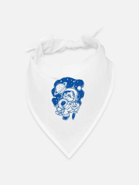 Astro tiger - Bandana Dreieckstuch - Weiß