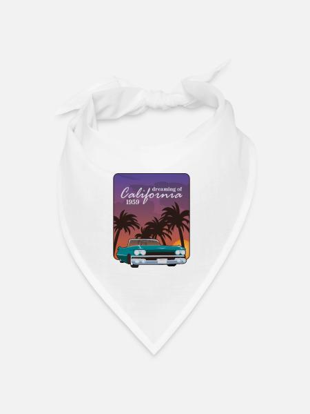 Dreaming of California 1959 - Bandana Dreieckstuch - Weiß