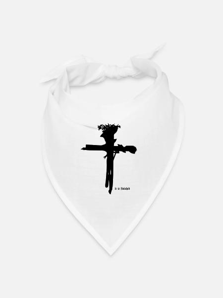 jesus kreuz - Bandana Dreieckstuch - Weiß