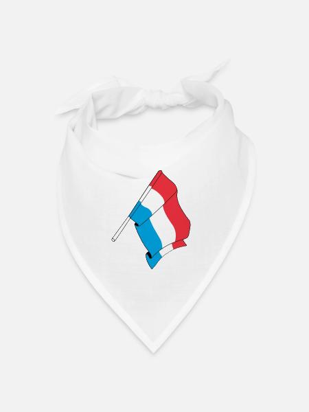 Flagge: Luxemburg - Bandana Dreieckstuch - Weiß
