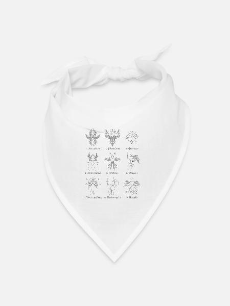 Biblisch genaue Engel neun Engelsreihen - Bandana Dreieckstuch - Weiß