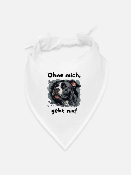 Staff - Ohne geht nix - Bandana Dreieckstuch - Weiß