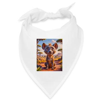 Super süße afrikanische Tiere – Harpyie - Bandana Dreieckstuch - Weiß - Vorne