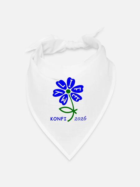 Konfirmation 2026 - Bandana Dreieckstuch - Weiß