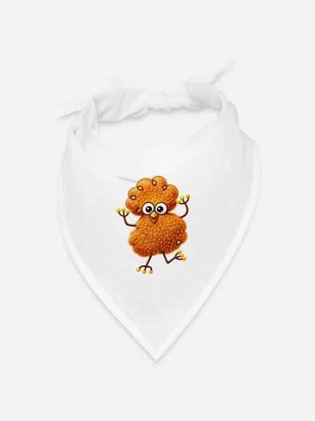 Kuschel Pompom - Bandana Dreieckstuch - Weiß