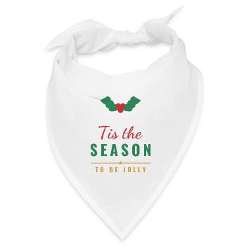 'Tis the Season – Holly Christmas - Bandana Dreieckstuch - Weiß - Vorne