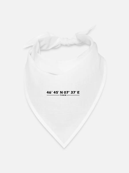 Thun Koordinaten - Bandana Dreieckstuch - Weiß
