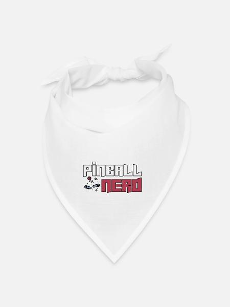Pinball Nerd Flipperspieler Flipperkugel rot weiß - Bandana Dreieckstuch - Weiß
