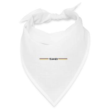 Team Germany Deutschland Fahne - Bandana Dreieckstuch - Weiß - Vorne