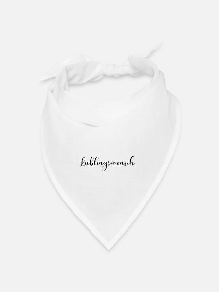 Lieblingsmensch - Bandana Dreieckstuch - Weiß