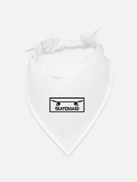 skateboard skaten - Bandana Dreieckstuch - Weiß