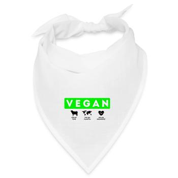 Vegan, Tiere Planeten Gesundheit - Bandana Dreieckstuch - Weiß - Vorne