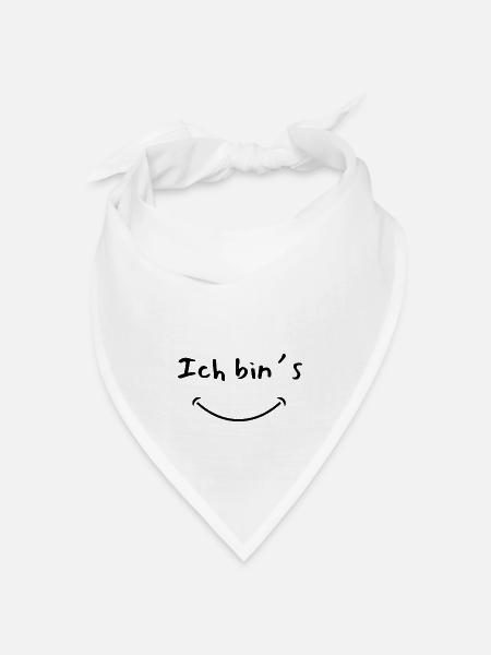Ich bin`s - Bandana Dreieckstuch - Weiß