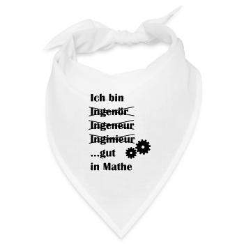 Ingenieur - Bandana Dreieckstuch - Weiß - Vorne