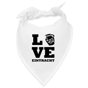 LOVE Frankfurt Eintracht - Bandana Dreieckstuch - Weiß - Vorne