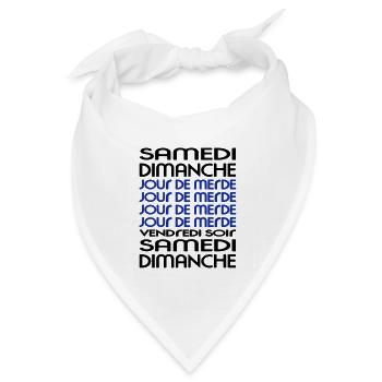 Woche - Woche - Scheiße Day (2c) - Bandana Dreieckstuch - Weiß - Vorne