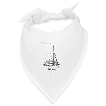 Sail boat - Bandana Dreieckstuch - Weiß - Vorne