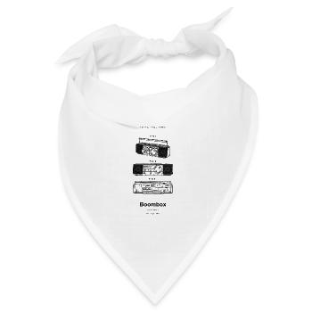 Boombox - Bandana Dreieckstuch - Weiß - Vorne