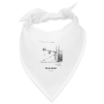 Drum beater - Bandana Dreieckstuch - Weiß - Vorne