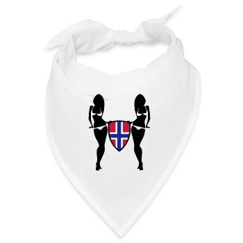 norwegen - Bandana Dreieckstuch - Weiß - Vorne